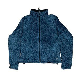 Mountain Hardwear Jacket Women's Sz M Long Sleeve Full Zip‎ Blue Fleece USA Made